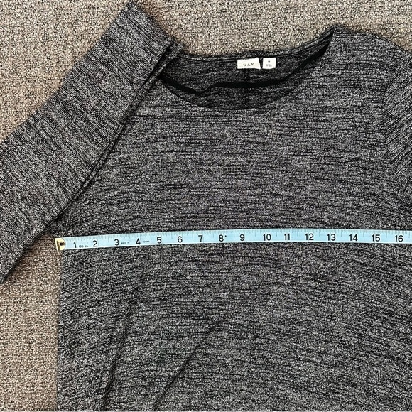 GAP Outlet Stretch Knit Shimmer Dress Sz M Gray - Picture 8 of 10